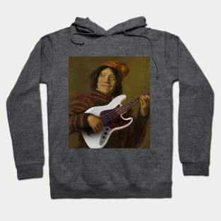 Bass Guitar Hero - Moody Maximalism Oil Painting Hoodie